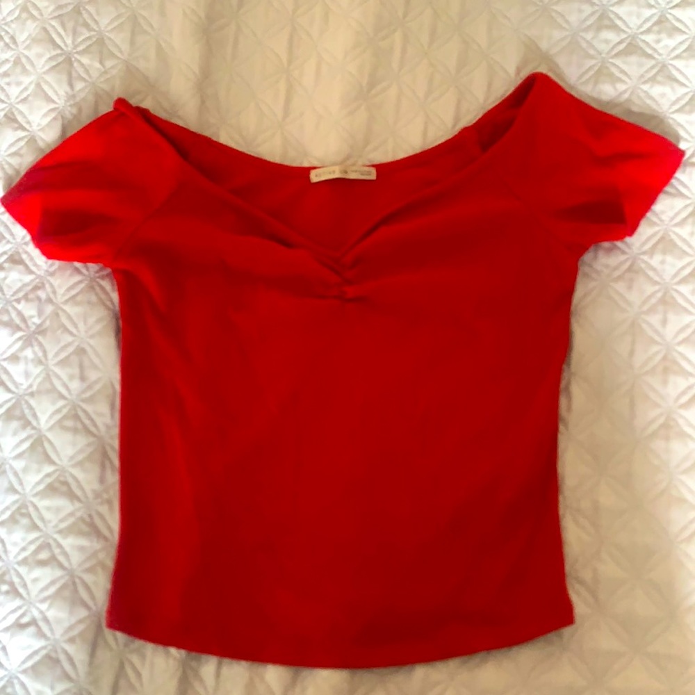 Red Off Shoulder Top